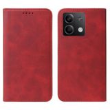 Peněženkové kožené pouzdro Closure na Xiaomi Redmi Note 13 - Červená