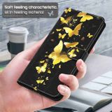 Peněženkové 3D pouzdro Painting pro Samsung Galaxy S24 5G - Gold Butterfly