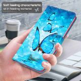 Peněženkové 3D pouzdro Painting pro Samsung Galaxy S24 5G - Three Butterflies