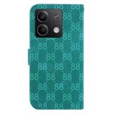 Peněženkové kožené pouzdro 8-shaped na Xiaomi Redmi Note 13 - Zelená