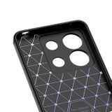 Pryžový kryt Litchi Texture na Xiaomi Redmi Note 13 - Černá