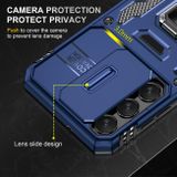 Kryt Folding Magnetic Holder Armor pro Samsung Galaxy S24 5G - Námořnická modrá