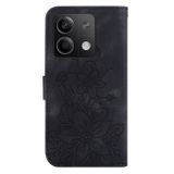 Peněženkové kožené pouzdro Lily na Xiaomi Redmi Note 13 - Černá