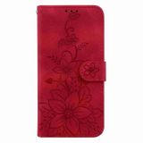 Peněženkové kožené pouzdro Lily pro Samsung Galaxy S24 5G - Červená