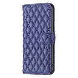 Peněženkové kožené pouzdro Diamond Wallet pro Motorola Edge 50 Pro - Modrá