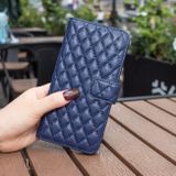 Peněženkové kožené pouzdro Diamond Wallet pro Motorola Edge 50 Pro - Modrá