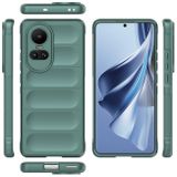 Pryžový kryt Flannel na OPPO Reno10 5G/10 Pro 5G - Zelená