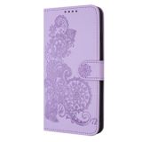 Peněženkové kožené pouzdro Datura Flower pro OPPO Reno10 5G/10 Pro 5G - Fialová