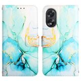 Peněženkové kožené pouzdro Marble Pattern na Oppo A38 - 003