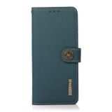 Peněženkové kožené pouzdro KHAZNEH Custer na Xiaomi Redmi Note 13 - Zelená