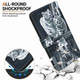 Peněženkové kožené pouzdro Crystal Drawing pro Motorola Edge 40 Neo - Cat Tiger Reflection