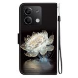 Peněženkové kožené pouzdro Crystal Drawing na Xiaomi Redmi Note 13 - Crystal Peony