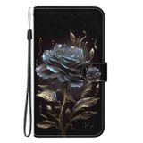 Peněženkové kožené pouzdro Crystal Drawing na Xiaomi Redmi Note 13 - Black Rose