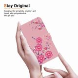 Peněženkové kožené pouzdro Crystal Drawing pro Samsung Galaxy S24 5G - Cherry Blossoms