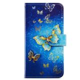 Peněženkové kožené pouzdro Painted na Oppo A38 - Butterfly