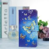 Peněženkové kožené pouzdro Painted na Oppo A38 - Butterfly