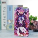 Peněženkové kožené pouzdro Painted na Oppo A38 - Wolf Totem