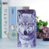 Peněženkové kožené pouzdro Painted na Oppo A38 - White Wolf