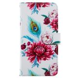 Peněženkové kožené pouzdro Painted na Oppo A38 - Peacock Flower