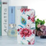 Peněženkové kožené pouzdro Painted na Oppo A38 - Peacock Flower