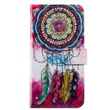 Peněženkové kožené pouzdro Painted na Oppo A38 - Dreamcatcher