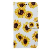 Peněženkové kožené pouzdro Painted na Oppo A38 - Sunflower