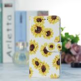 Peněženkové kožené pouzdro Painted na Oppo A38 - Sunflower