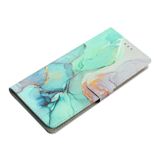 Peněženkové kožené pouzdro Colored na Oppo A38 - Green Marble