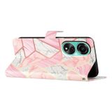 Peněženkové kožené pouzdro Colored na Oppo A38 - Pink Marble