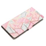 Peněženkové kožené pouzdro Colored na Oppo A38 - Pink Marble