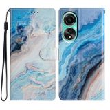 Peněženkové kožené pouzdro Colored na Oppo A38 - Blue Marble