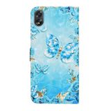 Peněženkové 3D pouzdro Oil na Oppo A38 - Blue Butterflies