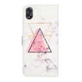 Peněženkové 3D pouzdro Oil na Oppo A38 - Triangular Marble