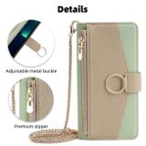 Peněženkové kožené pouzdro Crossbody Litchi na Oppo A38 - Zelená