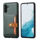 Kožený kryt Calf Skin Card pro Galaxy A55 5G - Zelená