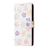 Peněženkové kožené pouzdro Bronzing pro Samsung Galaxy S24 5G - Bloosoming Flower