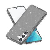 Pryžový Glitter kryt Terminator pro Samsung Galaxy S24 5G - Černá