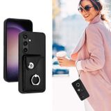 Ring Holder kryt Card Bag pro Samsung Galaxy S24 5G - Černá
