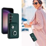 Ring Holder kryt Card Bag Samsung Galaxy S24 5G - Zelená