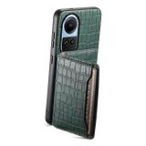 Kožený kryt Crocodile pro OPPO Reno10 5G/10 Pro 5G - Zelená