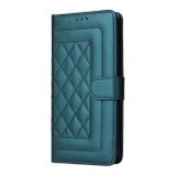 Peněženkové kožené pouzdro Diamond Lattice na OPPO Reno10 5G/10 Pro 5G - Zelená