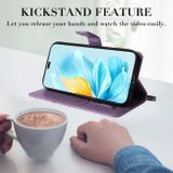 Peněženkové kožené pouzdro 3D Butterfly na Honor 200 Lite 5G - Fialová