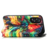 Peněženkové 3D pouzdro CaseNeo na Oppo A38 - Colorful Cloud