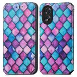 Peněženkové 3D pouzdro CaseNeo na Oppo A38 - Purple Scales