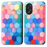 Peněženkové 3D pouzdro CaseNeo na Oppo A38 - Colorful Cube