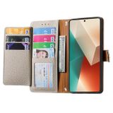 Peněženkové kožené pouzdro Love Zipper na Xiaomi Redmi Note 13 - Šedá