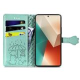 Peněženkové kožené pouzdro Cat and Dog na Xiaomi Redmi Note 13 - Zelená