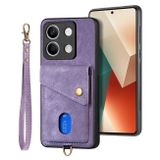 Kožený kryt Retro Strap na Xiaomi Redmi Note 13 - Fialová