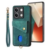 Kožený kryt Retro Strap na Xiaomi Redmi Note 13 - Zelená