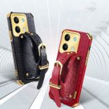 Kožený kryt Crocodile Strap na Xiaomi Redmi Note 13 - Bílá